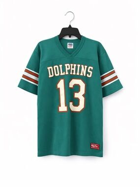 Vintage‎ Rawlings Miami Dolphins Dan Marino #13 NFL Jersey Style T-Shirt Large